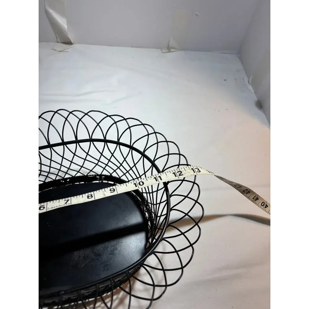 Vintage Black Wire Fruit Basket